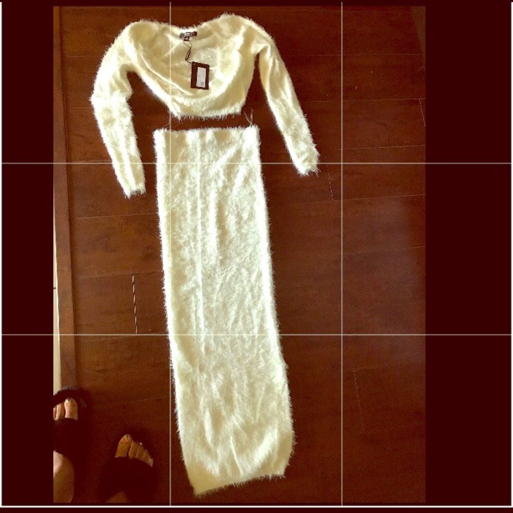 2 piece sweater skirt set